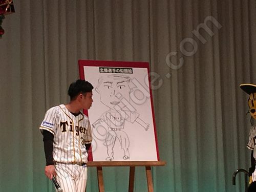 北條選手の似顔絵